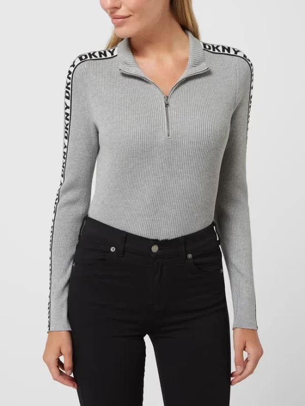 DKNY Troyer Aus Viskosemischung – Hellgrau 5