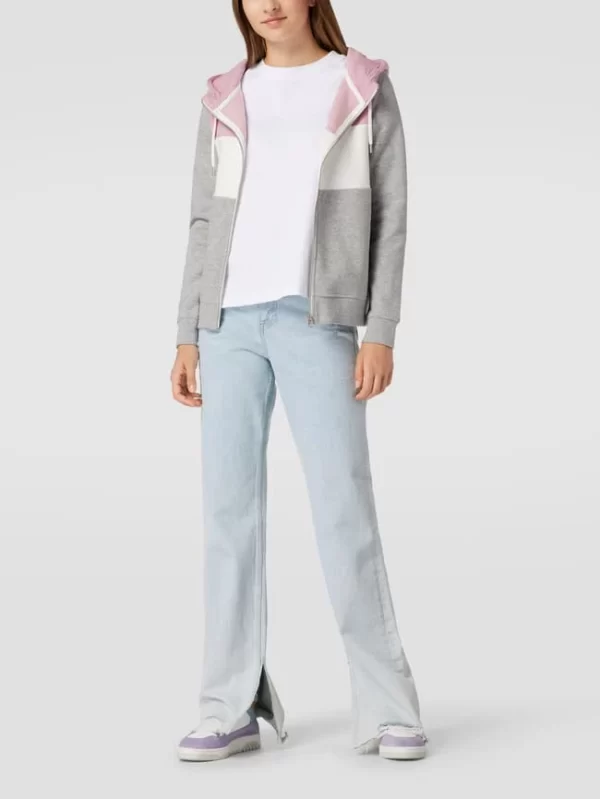 Q/S Designed By Sweatjacke Mit Colour-Blocking-Design Modell ‘Naketano’ – Hellgrau 1