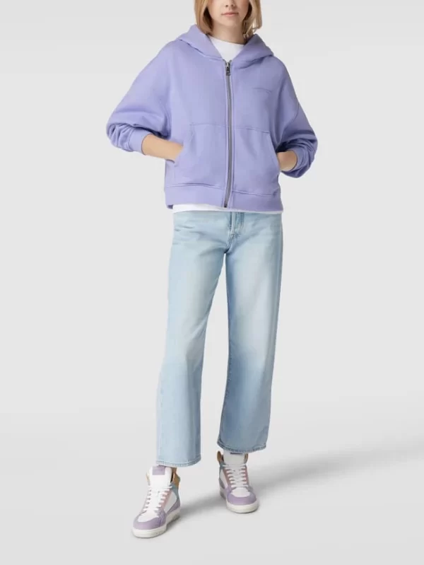 Marc O’Polo Denim Sweatjacke Mit Label-Print – Flieder 1