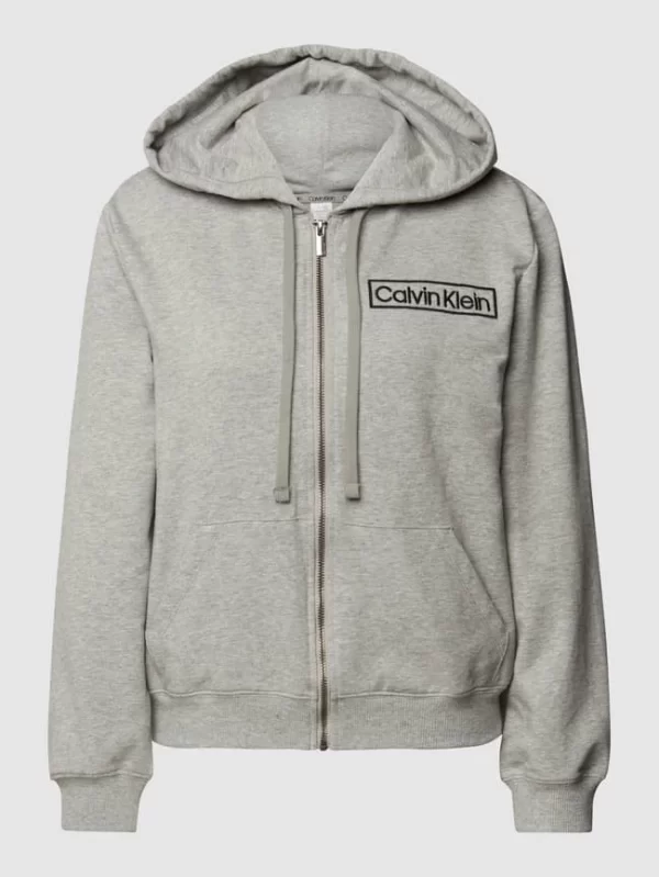 Calvin Klein Underwear Sweatjacke Mit Label-Stitching – Silber Meliert 3