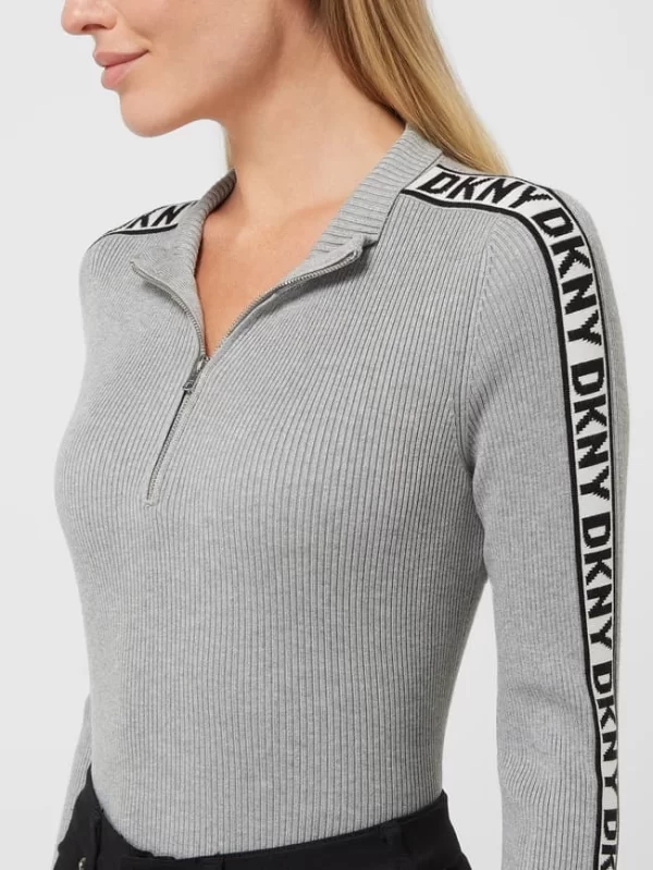 DKNY Troyer Aus Viskosemischung – Hellgrau 4