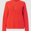 Tommy Hilfiger Curve PLUS SIZE Troyer Aus Bio-Baumwolle Modell ‘Hayana’ – Dunkel Orange 2