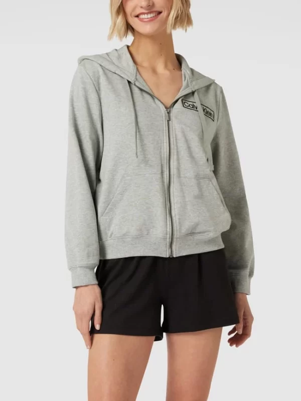 Calvin Klein Underwear Sweatjacke Mit Label-Stitching – Silber Meliert 5