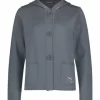 BETTY BARCLAY Strickjacke, Mit Kapuze Und Knopfleiste, Aufgenähte Taschen, Für Damen 9236 DARK SLATE 26