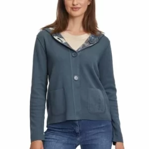 BETTY BARCLAY Strickjacke, Mit Kapuze Und Knopfleiste, Aufgenähte Taschen, Für Damen 9236 DARK SLATE 17