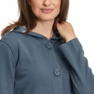 BETTY BARCLAY Strickjacke, Mit Kapuze Und Knopfleiste, Aufgenähte Taschen, Für Damen 9236 DARK SLATE 27