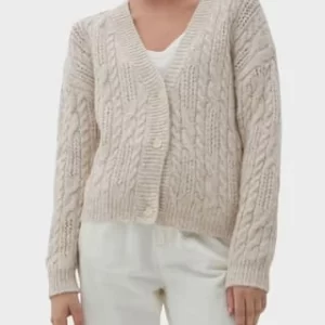 Qs Strickjacke, V-Ausschnitt, Für Damen 02W0 WHITE 8