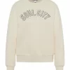 MANGUUN Sweatshirt, Print, Für Damen BUTTERCREAM 11-011 14