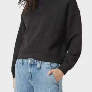 Q/S Designed By Sweatshirt, Cropped, Strukturiert, Für Damen 9999 BLACK 8