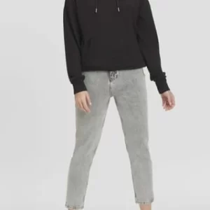 Qs Hoodie, Tunnelzug, Rippbündchen, Für Damen 9999 GREY/ BLACK 16
