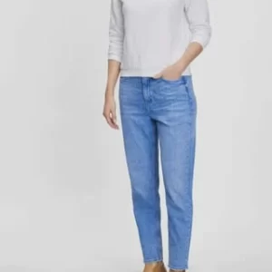 MANGUUN Sweater, Rundhalsausschnitt, Uni, Für Damen WEIß 18