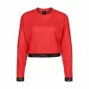 NIKE PERFORMANCE Pro Crop Mesh Longsleeve Damen Korall/ Schwarz 11
