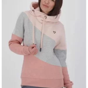 ALIFE AND KICKIN® Sweatshirt, Dreifarbiges Design, Wickelkapuze, Für Damen 3801 MAHAGONIUM M 12