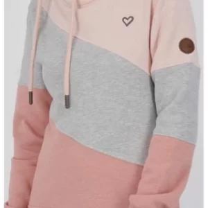 ALIFE AND KICKIN® Sweatshirt, Dreifarbiges Design, Wickelkapuze, Für Damen 3801 MAHAGONIUM M 16